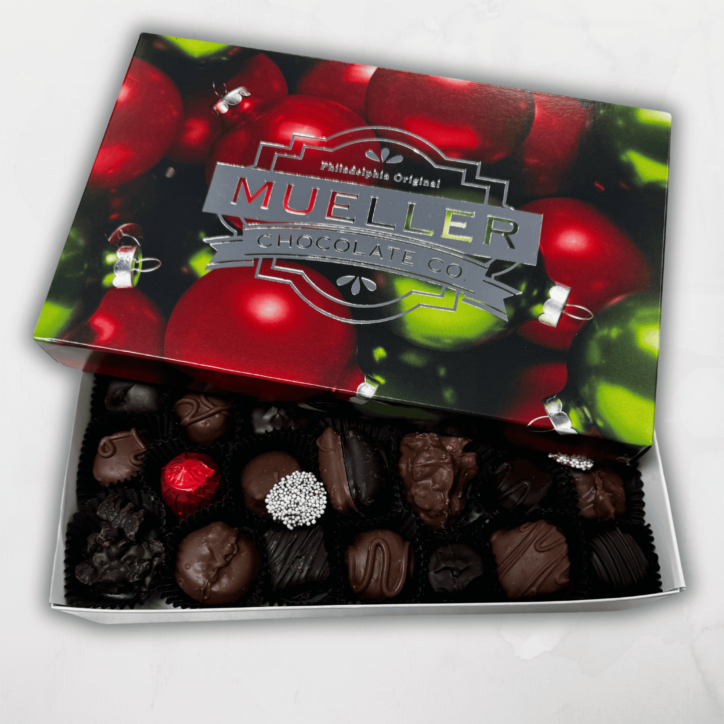 2 Lb Assorted Chocolates Holiday Gift - Handmade Gift Box | Mueller Chocolate Co.