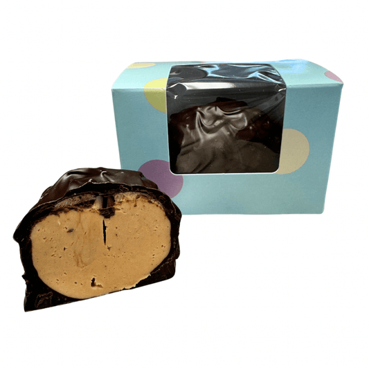 4 oz Dark Chocolate Peanut Butter Easter Egg - Handmade | Mueller Chocolate Co.