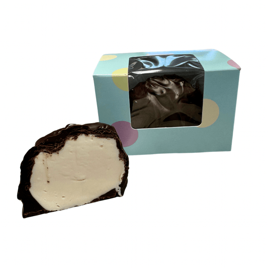 4 oz Dark Chocolate Vanilla Cream Easter Egg - Handmade | Mueller Chocolate Co.