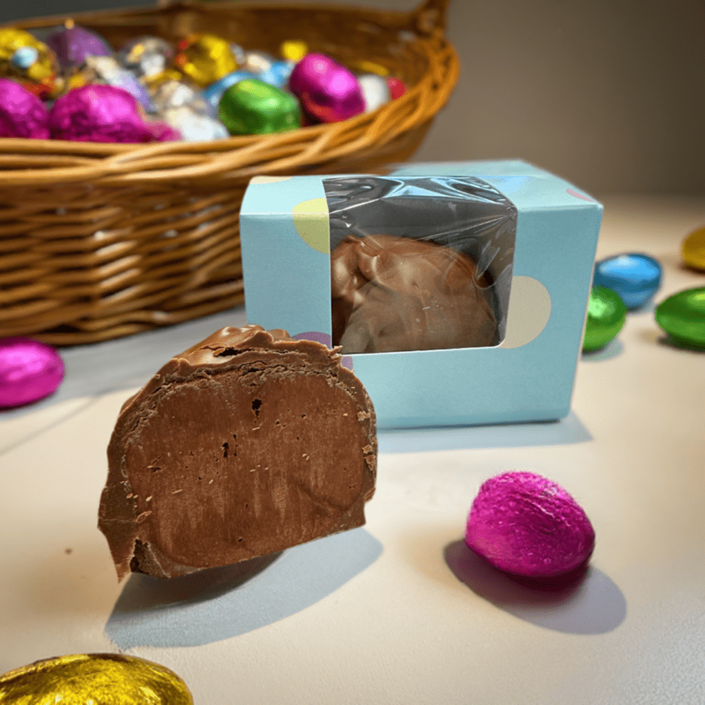 4 oz Milk Chocolate Fudge Easter Egg - Handmade | Mueller Chocolate Co.