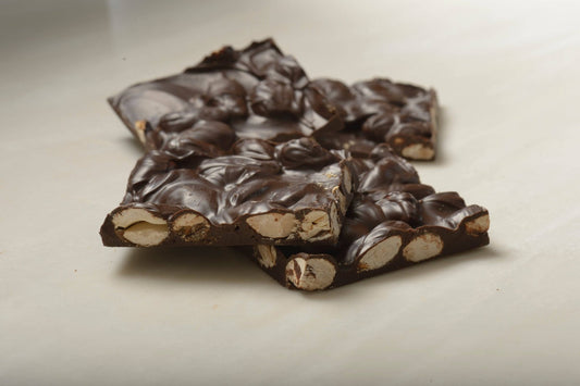 72% Dark Chocolate Almond Bark - Handmade | Mueller Chocolate Co.