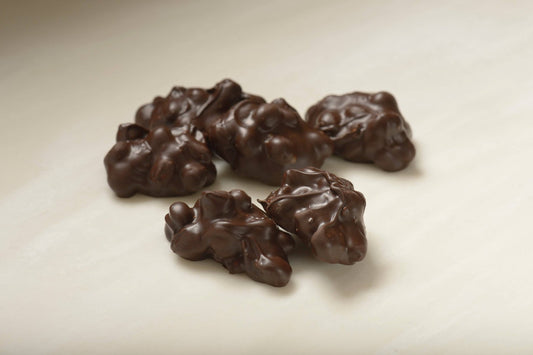 72% Dark Chocolate Peanut Clusters - Handmade | Mueller Chocolate Co.