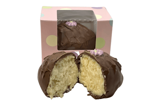 8 Oz Milk Chocolate Coconut Cream Easter Egg - Handmade Chocolate | Mueller Chocolate Co.