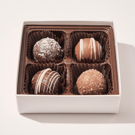 Decadent Four-Piece Chocolate Truffle Box