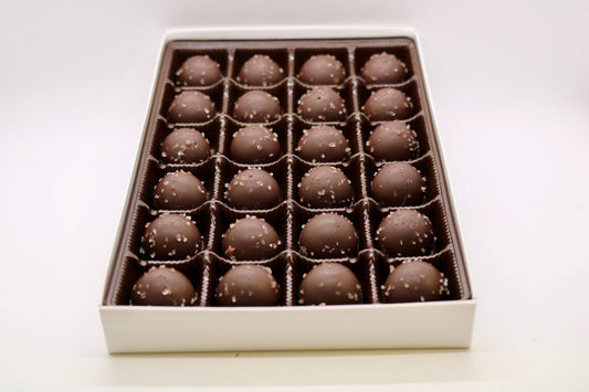 Dark Chocolate Sea Salt Caramel Truffle - Handmade Gift Box | Mueller Chocolate Co.