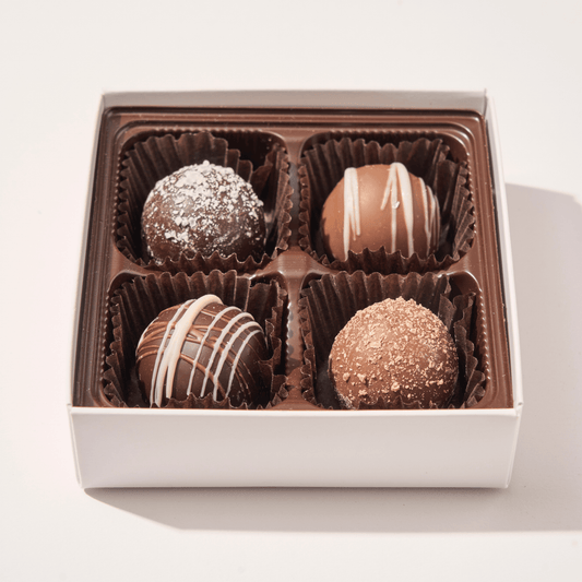 Decadent Four - Piece Chocolate Truffle Box - Handmade | Mueller Chocolate Co.