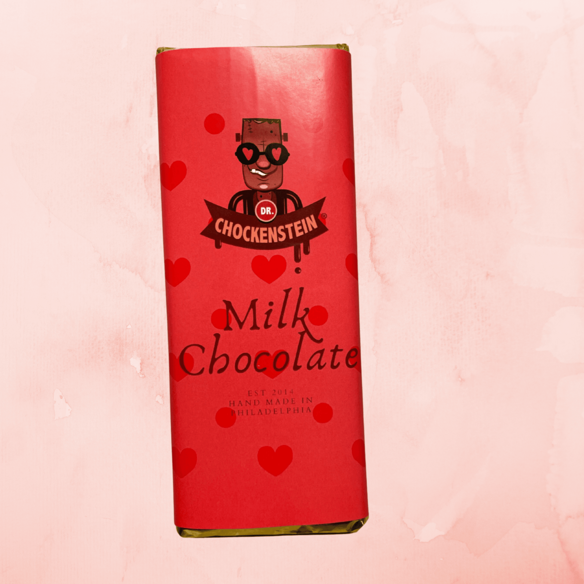 Dr. Chockenstein® Valentine Milk Chocolate Bar - Handmade Chocolate | Mueller Chocolate Co.