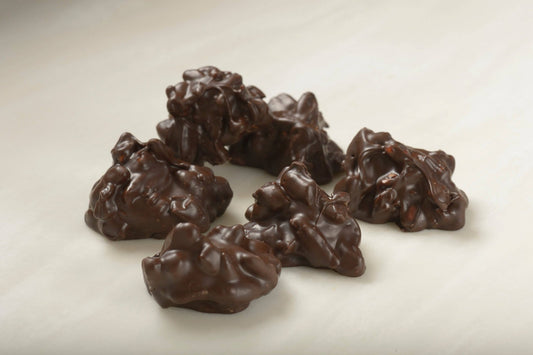 Gourmet Dark Chocolate Pecan Clusters - Handmade Chocolate | Mueller Chocolate Co.