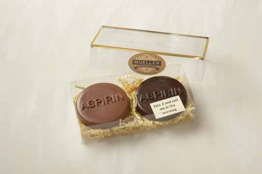 Milk Chocolate Aspirin - Handmade Unique Gifts | Mueller Chocolate Co.