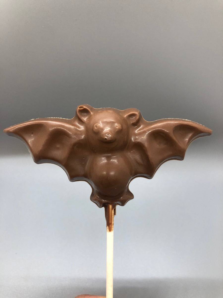 Milk Chocolate Bat Pop - Pack of 6 - Handmade Chocolate | Mueller Chocolate Co.