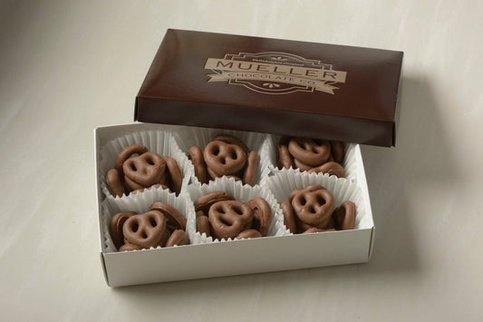 Milk Chocolate Covered Mini Pretzels - Handmade Chocolate | Mueller Chocolate Co.