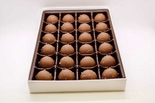 Milk Chocolate Sea Salt Caramel Truffles - Handmade Gift Box | Mueller Chocolate Co.