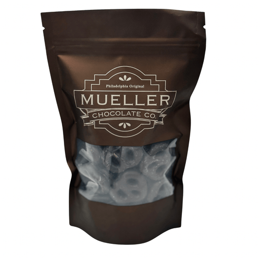 Dark Chocolate Covered Mini Pretzels 1/2 LB Bag - Mueller Chocolate Co