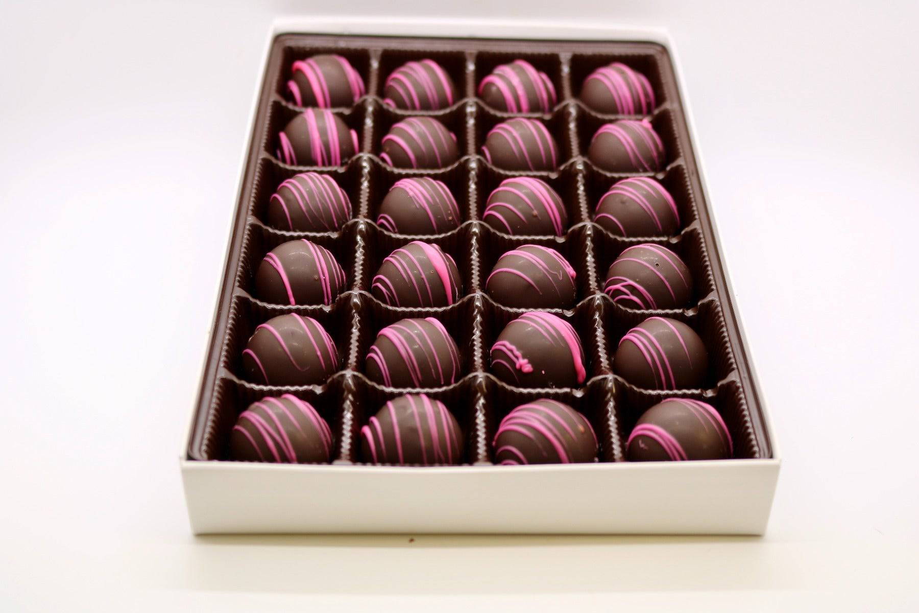 Dark Chocolate Raspberry Truffles - Mueller Chocolate Co