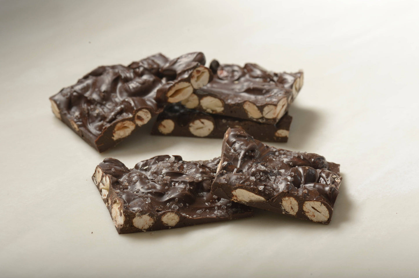 Sea Salt Dark Chocolate Almond Bark - Mueller Chocolate Co