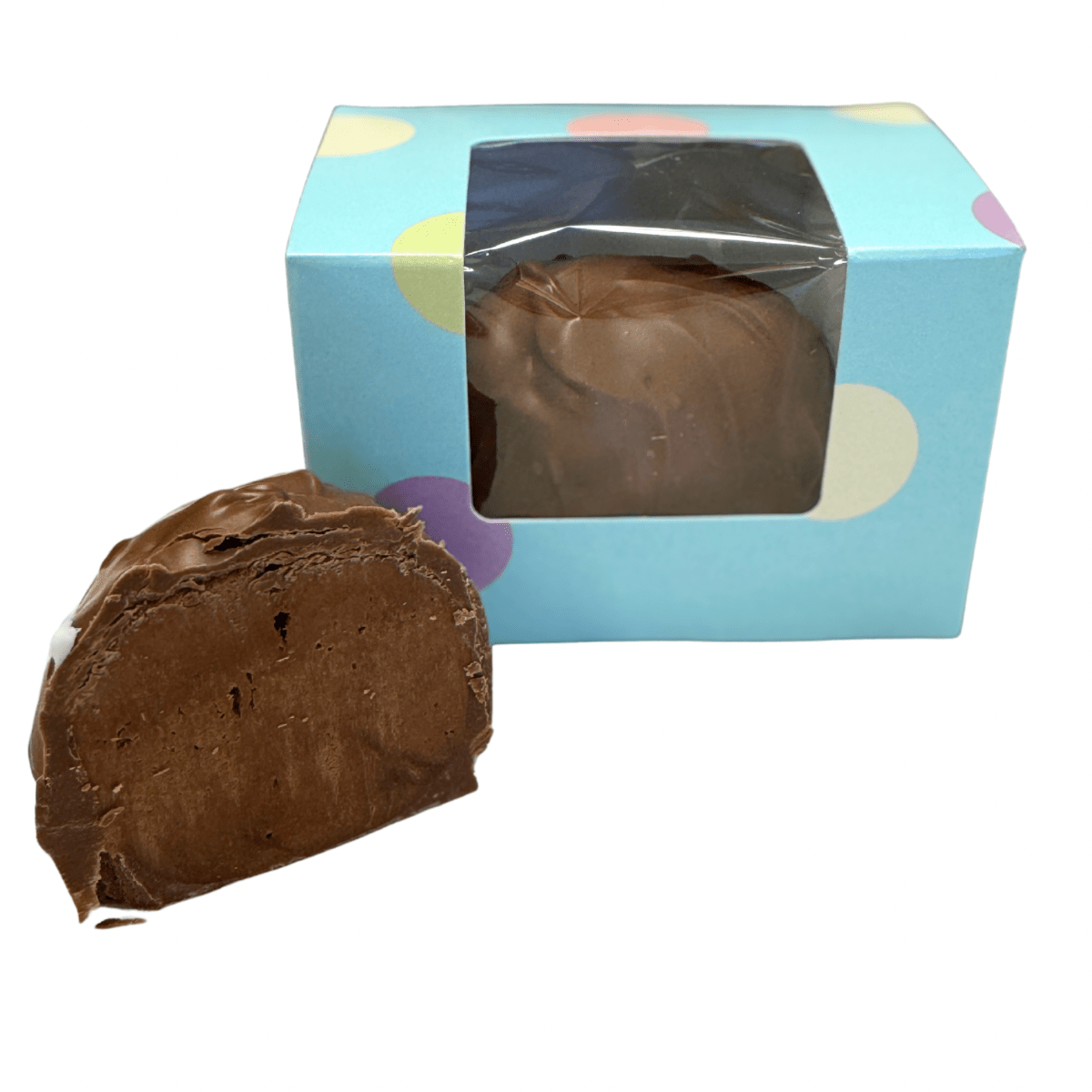 8 oz Dark Chocolate fudge Easter Egg - Mueller Chocolate Co