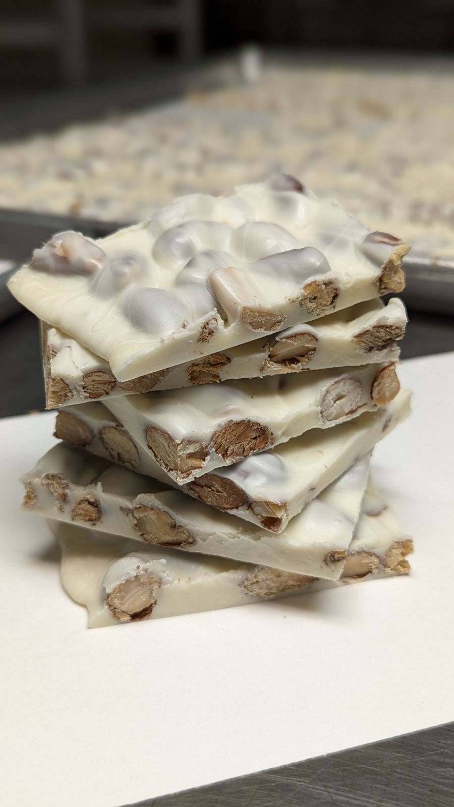 Sugar Free White Chocolate Almond Bark - Mueller Chocolate Co