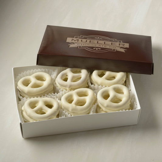 Sugar Free White Chocolate Pretzels - Mueller Chocolate Co