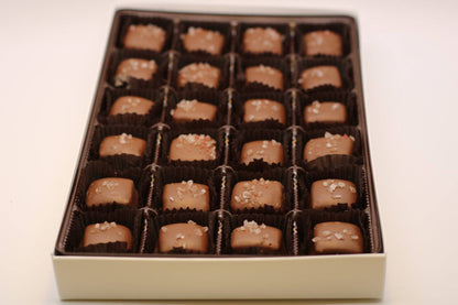 Milk Chocolate Sea Salt Caramel 24 Piece Box - Mueller Chocolate Co