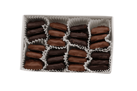 Mix Milk and Dark Chocolate Covered English Toffee 24 Piece Box - Mueller Chocolate Co