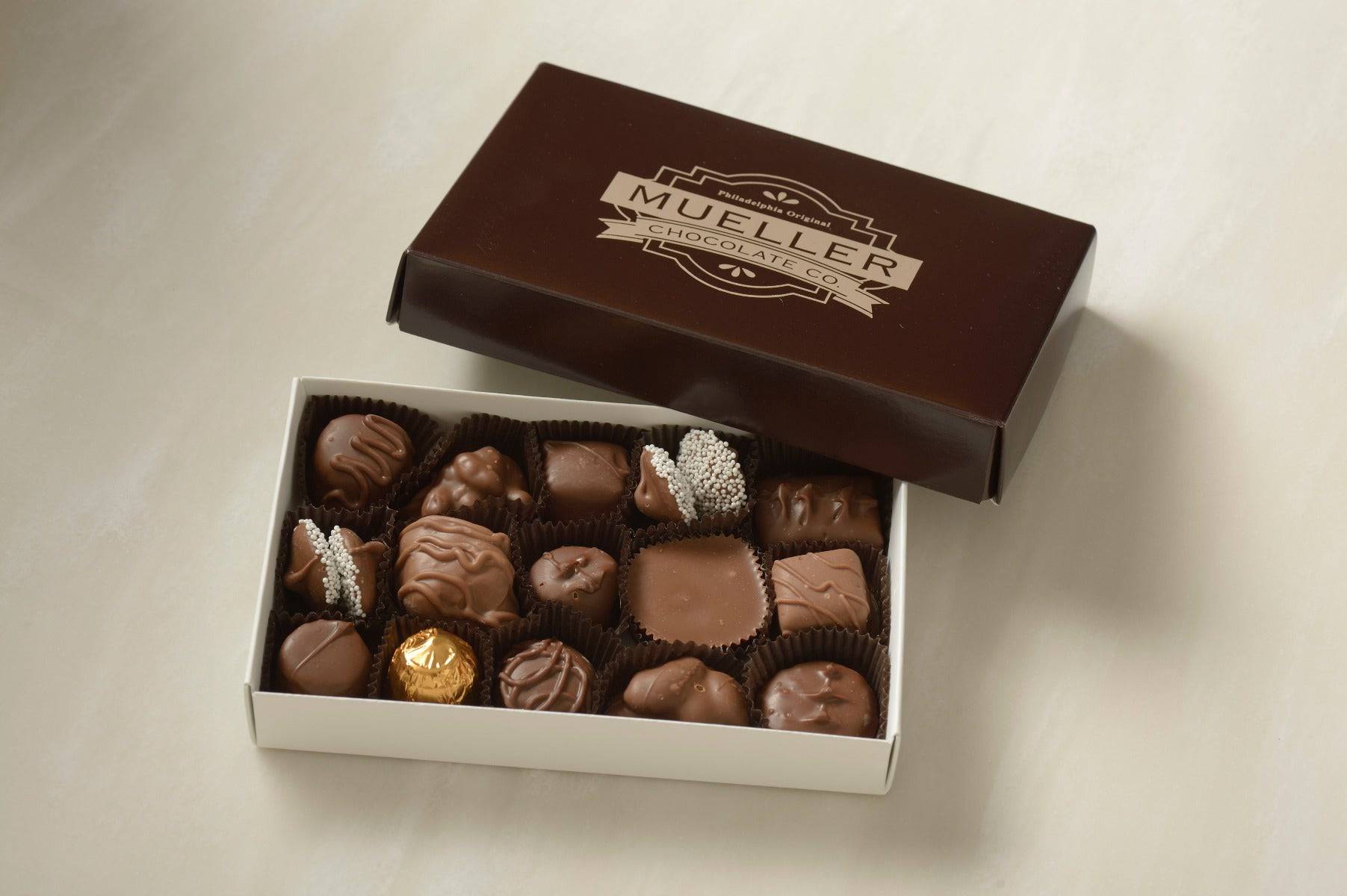 Small Assorted Milk Chocolates Gift Box - Mueller Chocolate Co