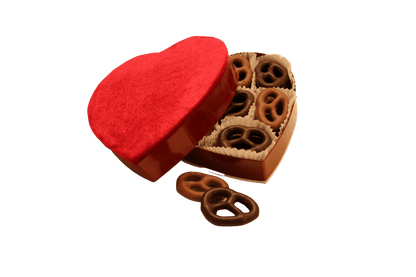 Valentine Heart Chocolate Pretzel Box - Mueller Chocolate Co