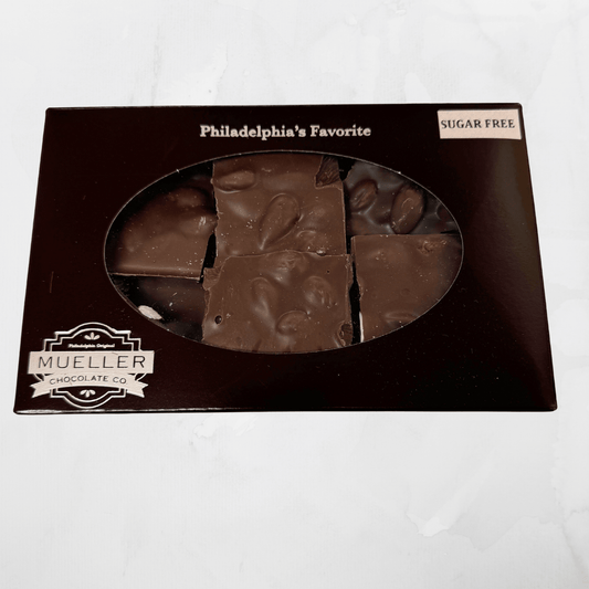 Sugar Free Milk Chocolate Almond Bark - Handmade Chocolate | Mueller Chocolate Co.